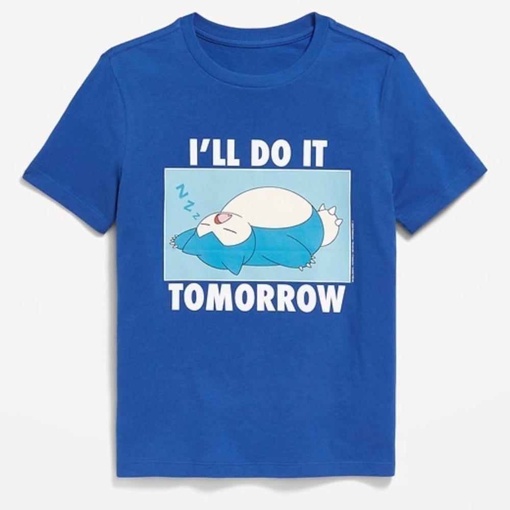 NEW Blue Graphic T-Shirt - I'll Do It Tomorrow